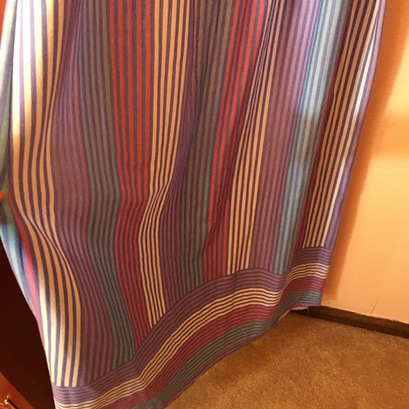 VTG Retro Striped Full Length Night Gown - Picture 8 of 15